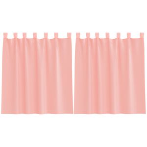 vidaXL Tende in Voile con Tasche per Aste 2 pz Rosa