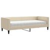 vidaXL Divano Letto con Materasso Crema 80x200 cm in Tessuto