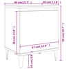 vidaXL Comodini con Gambe in Metallo Bianco Lucido 40x30x50 cm