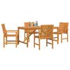vidaXL Set da Pranzo per Giardino 5 pcs Marrone