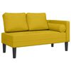 vidaXL Chaise Longue con Cuscini Giallo in Velluto