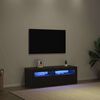 vidaXL Mobile TV Rovere Nero 120 x 35 x 40 cm Legno multistrato