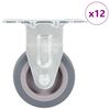 vidaXL Rotelle Fisse 12 pz 50 mm