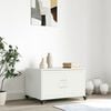 vidaXL Tavolino da Salotto Bianco 68x50x43,5 cm in Acciaio