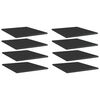 vidaXL Ripiani per Libreria 8pz Nero Lucido 40x50x1,5cm Multistrato