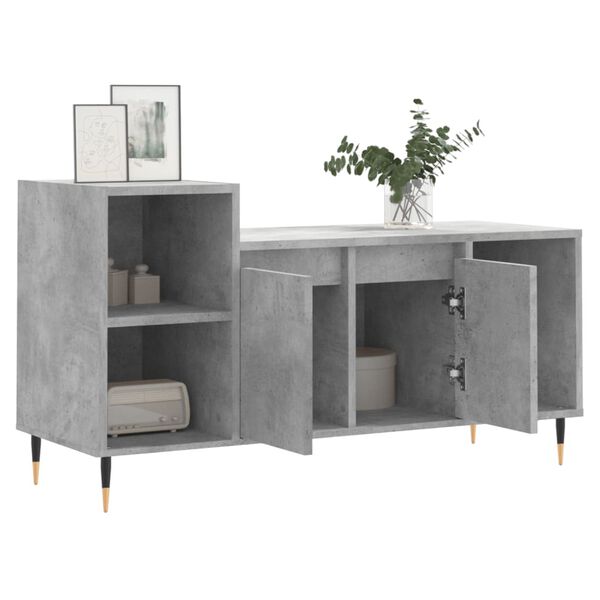 vidaXL Mobile per TV Grigio Cemento 100x35x55 cm Legno Multistrato