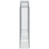 vidaXL Cesti Gabbioni ad Arco 12 pz 300x50x200/220 cm Ferro Zincato