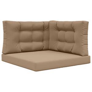 vidaXL Cuscino per divano da esterno Poliestere Tortora 80 x 80 cm