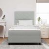 vidaXL Letto a molle con materasso Grigio chiaro 120 x 200 cm Tessuto