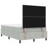 vidaXL Letto a molle con materasso Grigio chiaro 120 x 200 cm Velluto