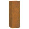 vidaXL Supporto per piante 3 pcs Ruggine acciaio corten
