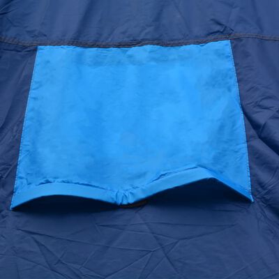 vidaXL Tenda da Campeggio in Tessuto 9 Persone Blu Scuro e Blu