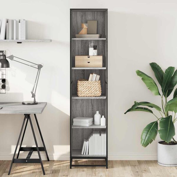 vidaXL Libreria Grigio Sonoma 40x35x170,5 cm in Legno Multistrato