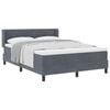 vidaXL Letto a molle con testiera Grigio scuro 200 x 160 cm Velluto