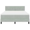 vidaXL Letto a molle con materasso Grigio chiaro 140 x 190 cm Velluto