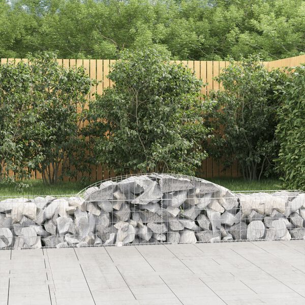 vidaXL Cesti Gabbioni ad Arco 17 pz 300x50x40/60 cm Ferro Zincato