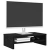 vidaXL Supporto per Monitor Rovere Nero 42x24x13 cm in Truciolato