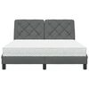 vidaXL Letto con Materasso Grigio Scuro 140x190 cm Tessuto