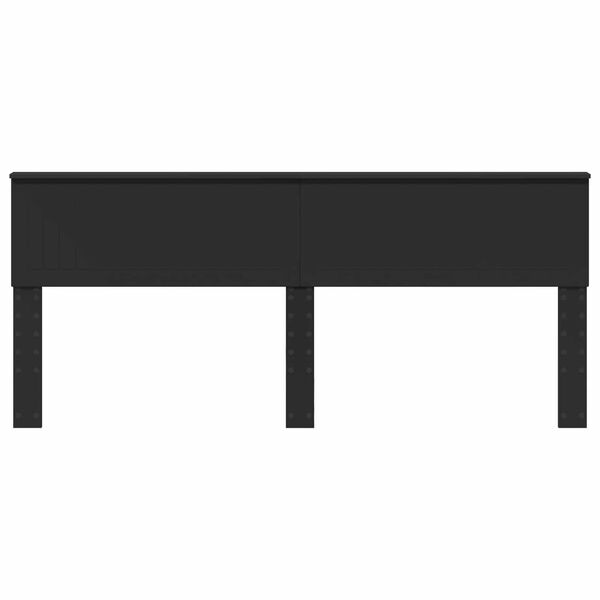 vidaXL Testiera Rovere Nero 200 cm Legno multistrato
