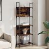 vidaXL Libreria Rovere Fumo 155,5x24x166,5 cm in Legno Multistrato