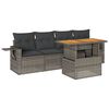 vidaXL Set Divano da Giardino 5 pz con Cuscini Grigio in Polyrattan