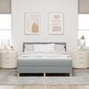 vidaXL Letto a molle con materasso Grigio chiaro 160 x 200 cm Tessuto