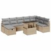 vidaXL Set Divano da Giardino 9 pz polyrattan