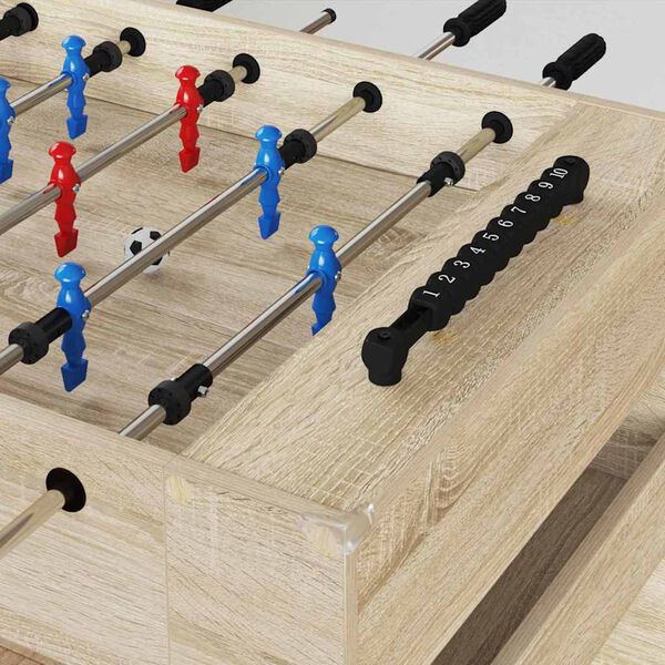 vidaXL Tavolo da Foosball Rovere Sonoma 125 x 60,5 x 80 cm