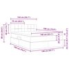 vidaXL Letto con contenitore e materasso Talpa 140 x 190 cm