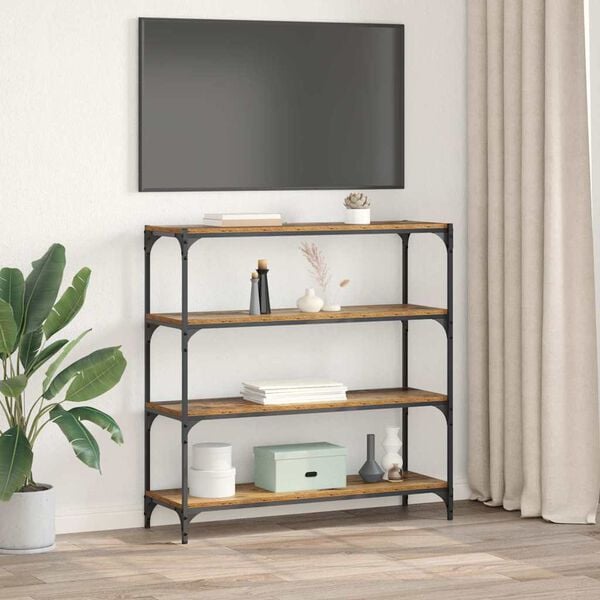 vidaXL Armadio per Libri Legno vecchio 100 x 33 x 100 cm