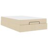 vidaXL Struttura letto con materasso con materasso 2 pcs Crema Tessuto