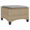 vidaXL Sgabelli Giardino con Cuscini 4pz Beige 55x55x36 cm Polyrattan