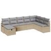 vidaXL Set di divani 8 pz 8-Numero di posti Beige e Grigio Chiaro