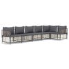 vidaXL Set Divani da Giardino 6 pz con Cuscini Antracite in Polyrattan