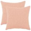 vidaXL Federa 2 pcs HEERLEN Rosa 50 x 50 cm Boucl&eacute;