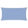 vidaXL Telo Ombra 2,5 x 5 m HDPE Rettangolare Blu e Bianco