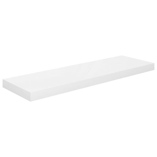 vidaXL Scaffali a Parete 4 pz Bianco Lucido 80x23,5x3,8 cm in MDF