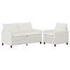 vidaXL Set di divani 2 pcs Crema Poliestere