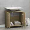 vidaXL Armadietto da Bagno Rovere Sonoma 60x33x61 cm Legno Multistrato