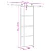 vidaXL Porta Scorrevole Set Ferramenta Nera 76x205 cm Vetro Temperato