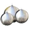 vidaXL Fontane da Giardino a Sfera 3 pz con LED in Acciaio Inox 30 cm