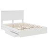 vidaXL Letto con Contenitore Bianco 140 x 190 cm Legno multistrato