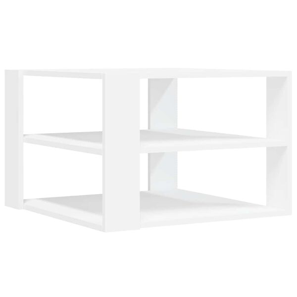 vidaXL Tavolino da Salotto Bianco 58x58x40 cm in Legno Multistrato