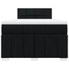 vidaXL Giroletto a Molle con Materasso Nero 120x200 cm in Tessuto