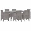 vidaXL Set da Pranzo per Giardino 7 pz Grigio chiaro Rattan Polt
