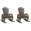 vidaXL Sedie a Dondolo Adirondack 2 pz in Legno Massello di Abete