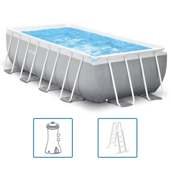 Intex Set Piscina Prism Frame Rettangolare 400x200x100 cm