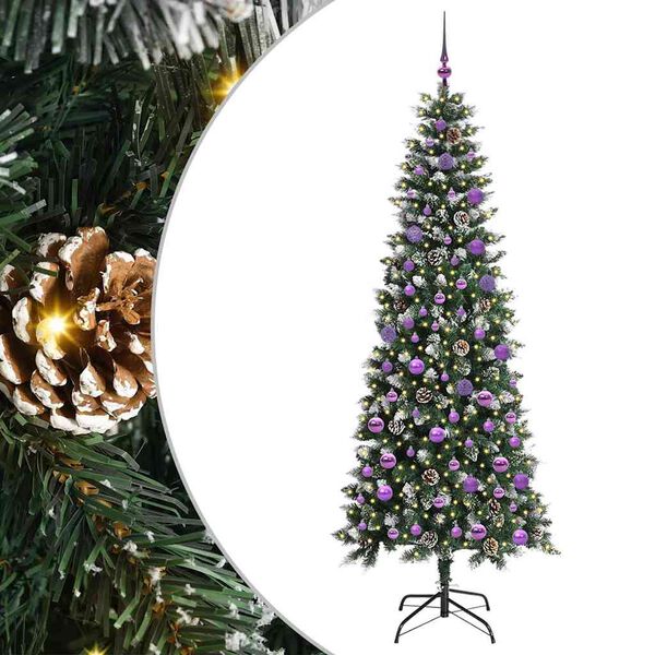 vidaXL Albero di Natale artificiale con 300 LED Verde 210 cm