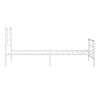 vidaXL Giroletto con Testiera e Pediera Metallo Bianco 90x200 cm