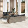 vidaXL Set Divano da Giardino 8 pcs Grigio Poly Rattan